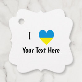 I (Ukrainisches Flaggenherz) Ihr Personalisierter Geschenkanhänger