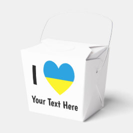 I (Ukrainisches Flaggenherz) Ihr Personalisierter Geschenkschachtel