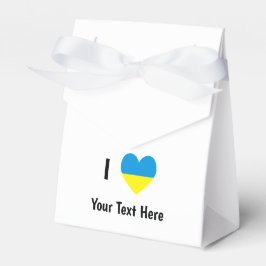 I (Ukrainisches Flaggenherz) Ihr Personalisierter Geschenkschachtel