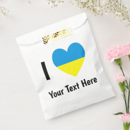 I (Ukrainisches Flaggenherz) Ihr Personalisierter Geschenktütchen