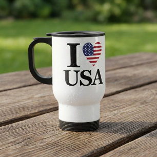 "I ❤️ USA" REISEBECHER