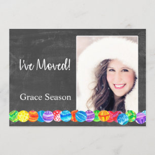 I´ve bewegte Watercolorflitter-Fotokarte Einladung