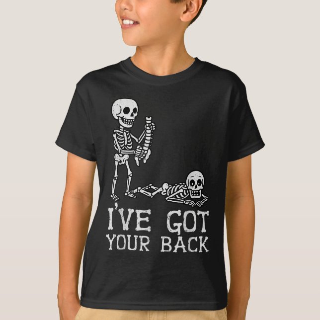 I’ve Got Your Back Skeleton Halloween Costume Funn T-Shirt (Vorderseite)
