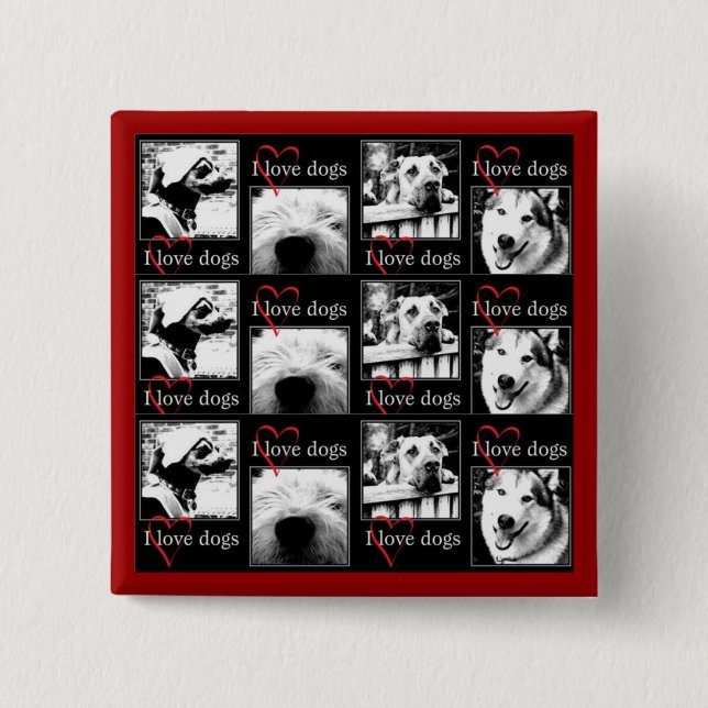 I verfolgt Liebe Knopf Button (Vorderseite)