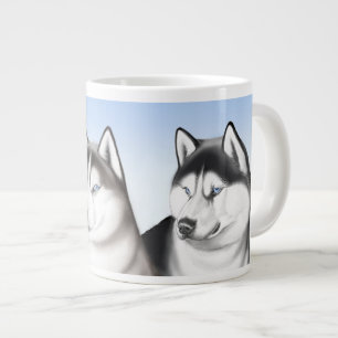 I verfolgt Liebe-Schlittenhund riesige Tasse