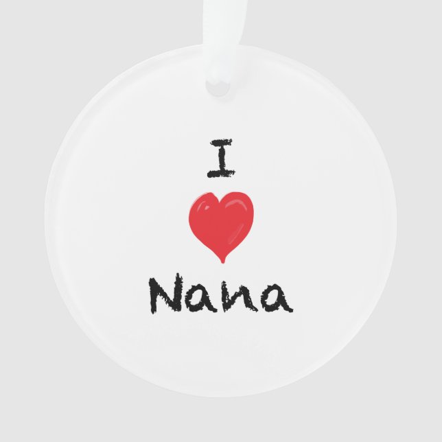 I versah Liebe meine Nana-Gewohnheit 2 Ornament (Vorderseite)