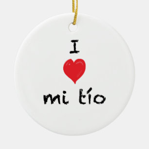 I versah Liebe-MI tío Gewohnheit 2 Foto-Verzierun Keramik Ornament