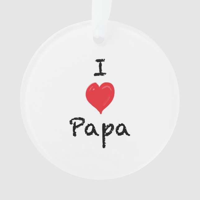 I versah Liebe-Papa-Gewohnheit 2 Foto-Verzierung Ornament (Vorderseite)