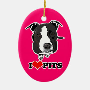 I VERSAHEN HERZ-GRUBEN (PITBULLEN) - 2 VERZIERUNG KERAMIK ORNAMENT
