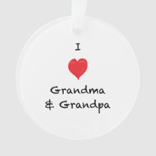 I versahen Liebe-Großmutter u. Großvater 2 Ornament