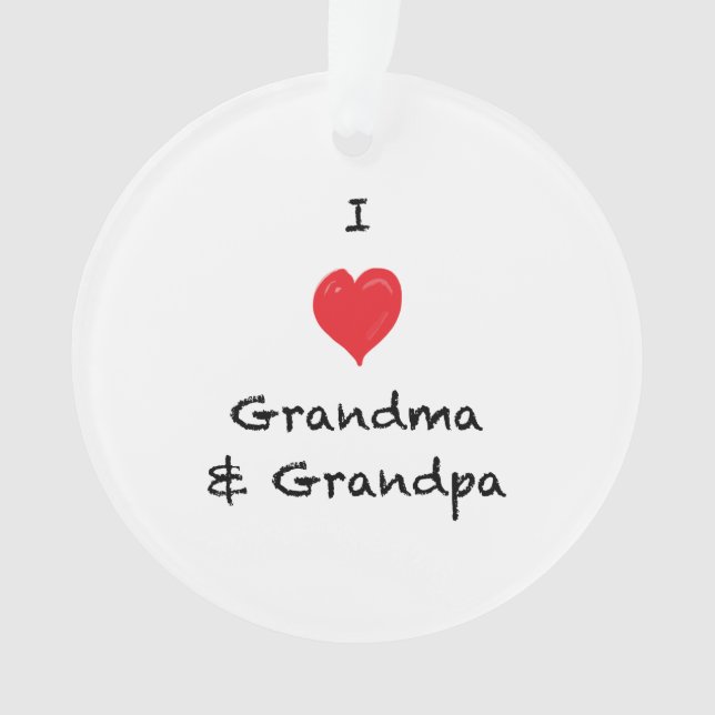 I versahen Liebe-Großmutter u. Großvater 2 Ornament (Vorderseite)