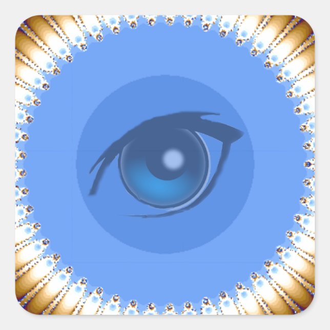 I Vision Quadratischer Aufkleber (Vorderseite)