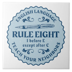 I vor E, außer nach C Rule Funny Fliese