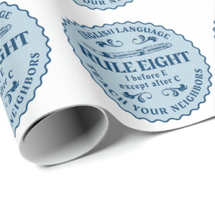 I vor E, außer nach C Rule Funny Geschenkpapier