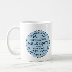 I vor E, außer nach C Rule Funny Kaffeetasse
