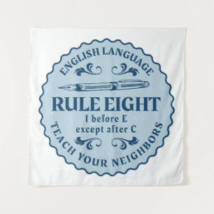 I vor E, außer nach C Rule Funny Wandteppich