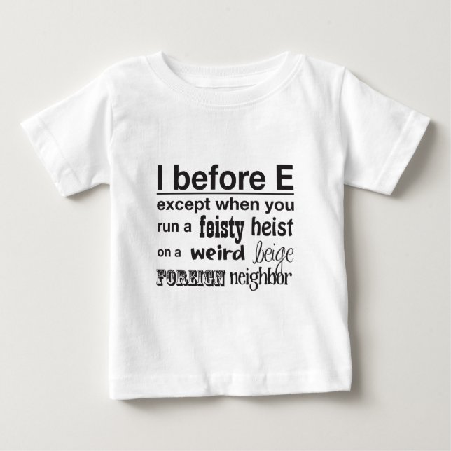 I vor E Baby T-shirt (Vorderseite)