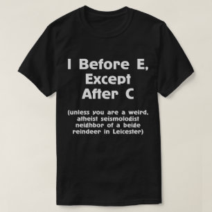 I vor e-Grammatik-lustigem Mathe-T-Shirt T-Shirt