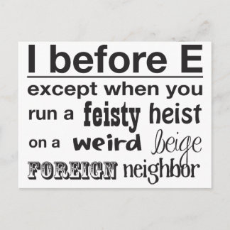 I vor E Postkarte