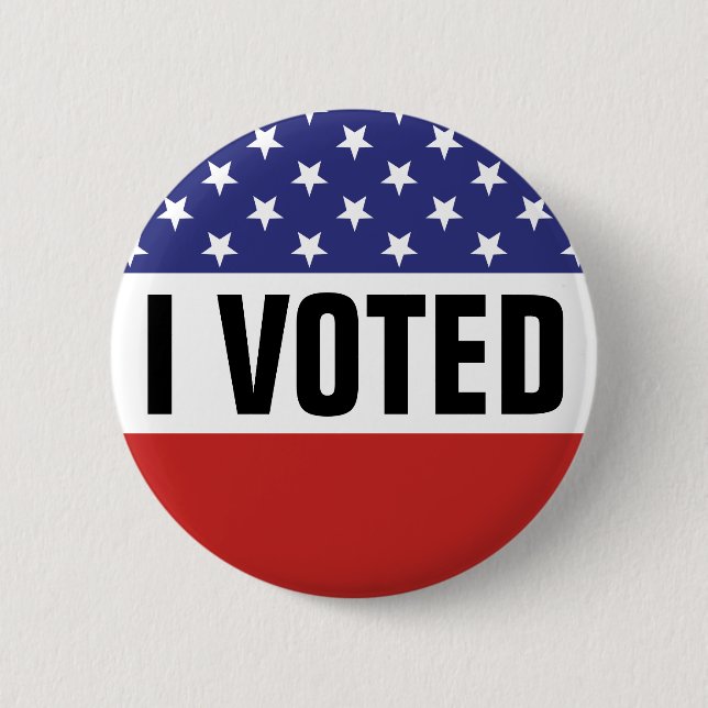 I Voted Button Red White Blue Stars Stripes 2020 (Vorderseite)