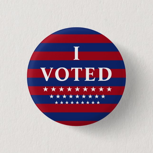 I Voted Stars Stripes USA Button (Vorderseite)