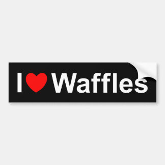 I Waffeln der Liebe-(Herz) Autoaufkleber