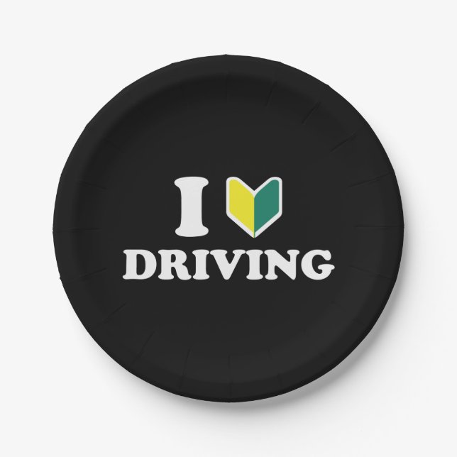 I Wakaba [Herz/Liebe] Fahren Pappteller (Vorderseite)