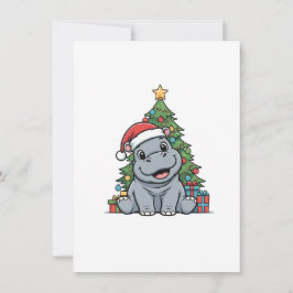 I want a Hippo - Greeting Card Feiertagskarte