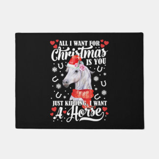 I Want A Horse Christmas Horse Shirt Fußmatte