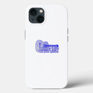 I want my guitar. not your opinion. vintage blue iPhone 13 hülle