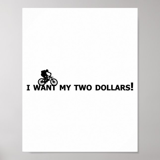 I Want My Two Dollars! Better Off Dead Funny Movie Poster (Vorne)