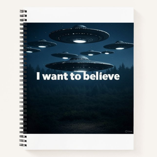 I want to believe notizbuch (Vorderseite)