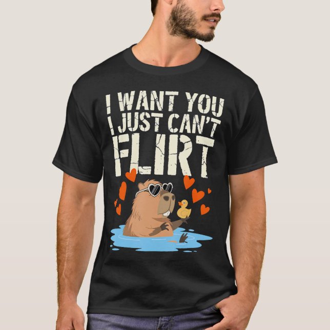 I Want You I Just Can't Flirt - Cracked Stencil T-Shirt (Vorderseite)