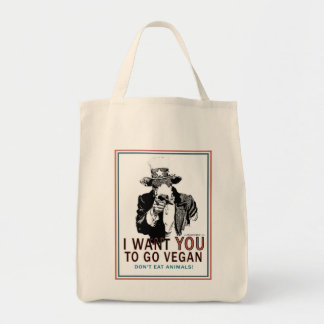 I Want You To Go Vegan Tragetasche