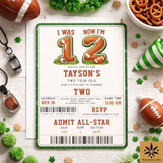 I Was 1, Now I’m 2 – Football America 2nd Photo Einladung