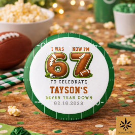 I Was 6, Now I’m 7 – Football America 7th Birthday Button