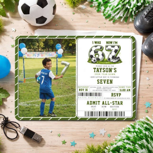 I Was 6, Now I’m 7 Soccer Birthday – All-Star Part Einladung (I Was 6, Now I’m 7 Soccer Birthday – All-Star Part Invitation
)