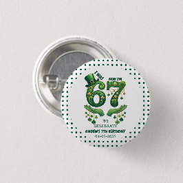 I Was 6 Now I’m 7 St. Patrick’s Day Boy Birthday Button