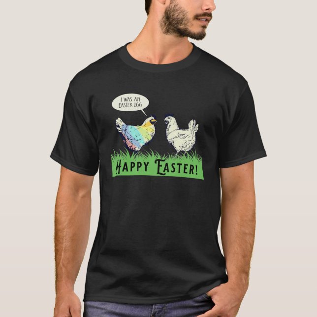 I Was An Easter Egg Chicken Men Women Kids Easter  T-Shirt (Vorderseite)