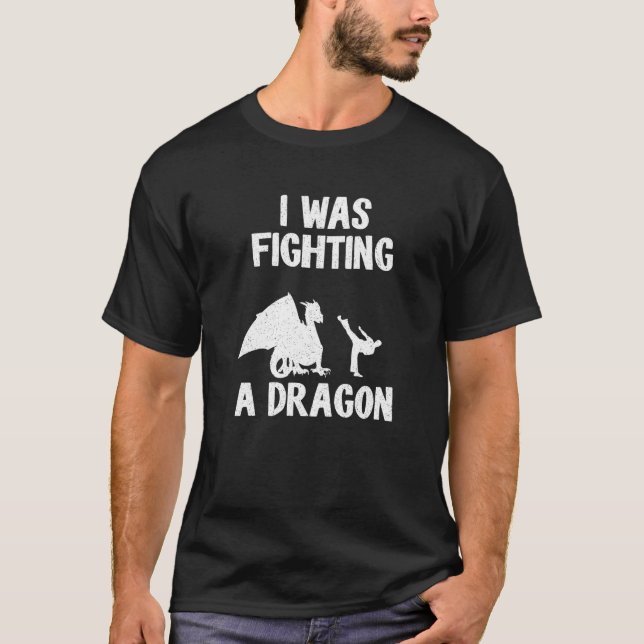 I Was Fighting A Dragon After Surgery Recovery Bro T-Shirt (Vorderseite)