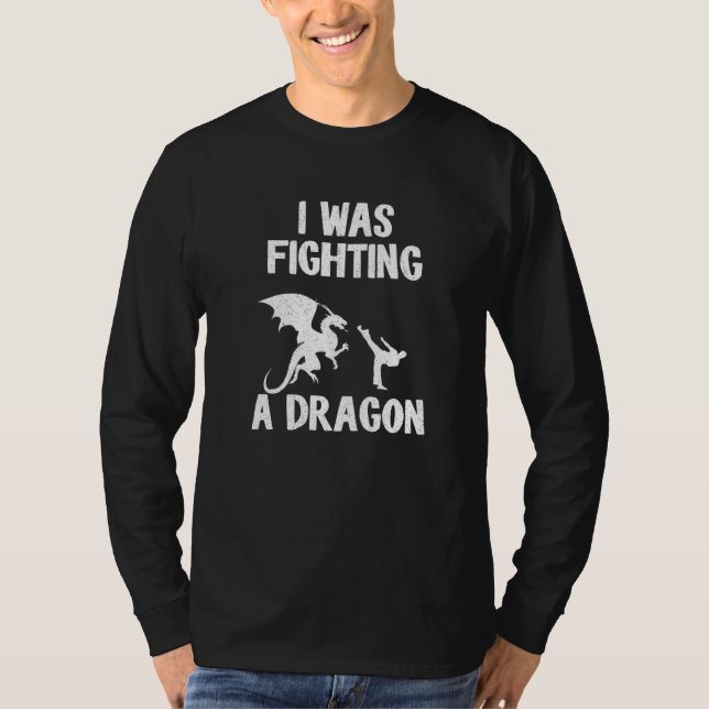 I Was Fighting A Dragon After Surgery Recovery Bro T-Shirt (Vorderseite)