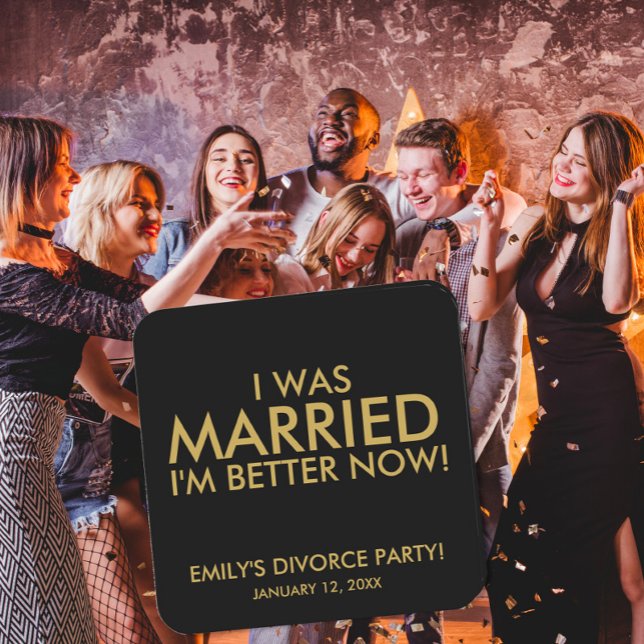 I Was Married – I’m Better Now Coaster Rechteckiger Pappuntersetzer (Von Creator hochgeladen)