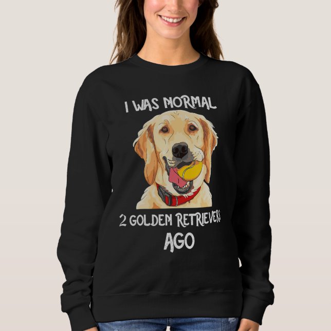 I Was Normal 2 Golden Retrievers Ago Funny Dog Lov Sweatshirt (Vorderseite)