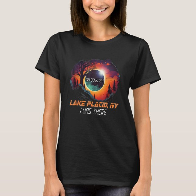 I Was There Total Solar Eclipse Lake Placid New Yo T-Shirt (Vorderseite)