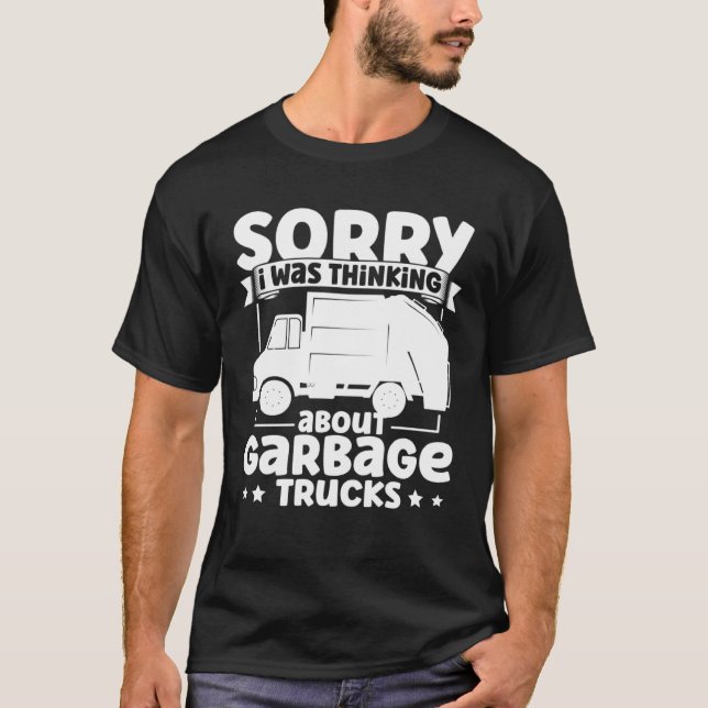 I Was Thinking About Garbage Trucks for Toddler Bo T-Shirt (Vorderseite)