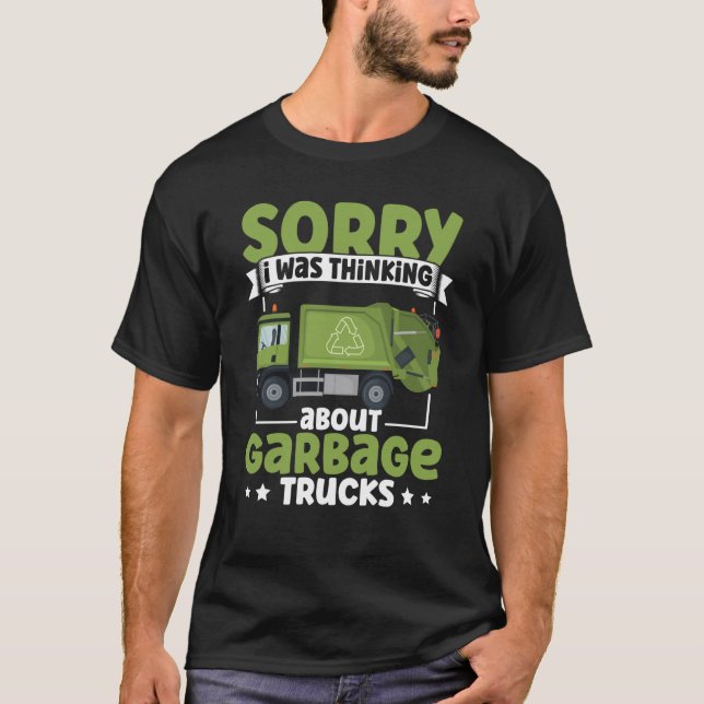 I Was Thinking About Garbage Trucks for Toddler Bo T-Shirt (Vorderseite)