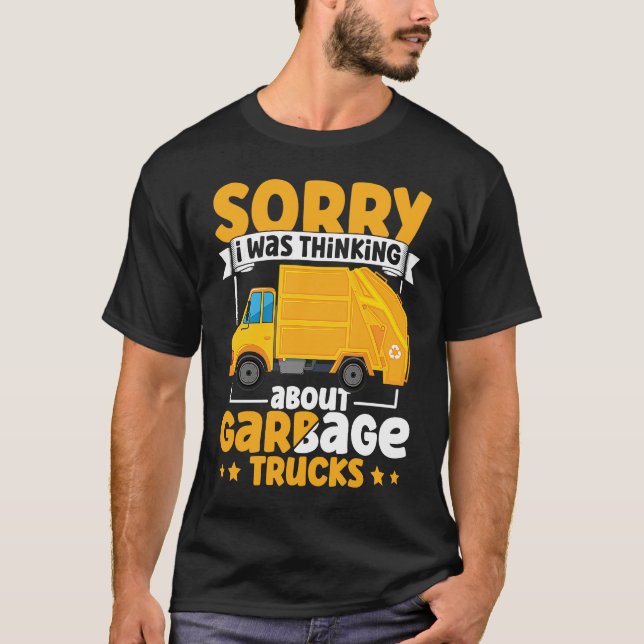 I Was Thinking About Garbage Trucks for Toddler Bo T-Shirt (Vorderseite)