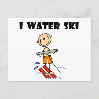 I Wasserski T - Shirt und Geschenke Postkarte