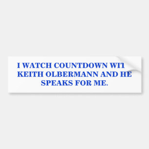 I WATCH KEITH OLBERMANN AUTOAUFKLEBER