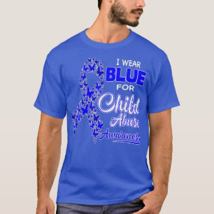 I Wear Blue For Child Abuse Awareness  T-Shirt